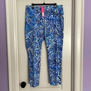 NWT Lilly Pulitzer Kelly High Rise Skinny Ankle Pant size 16